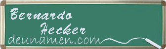 Bernardo Hecker Visitenkarte